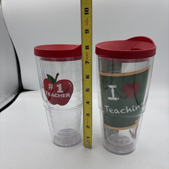 Tervis Tumblers 24oz Teacher Gift Set I Love Teaching #1 Teacher Made in USA Cup - Picture 2 of 13
